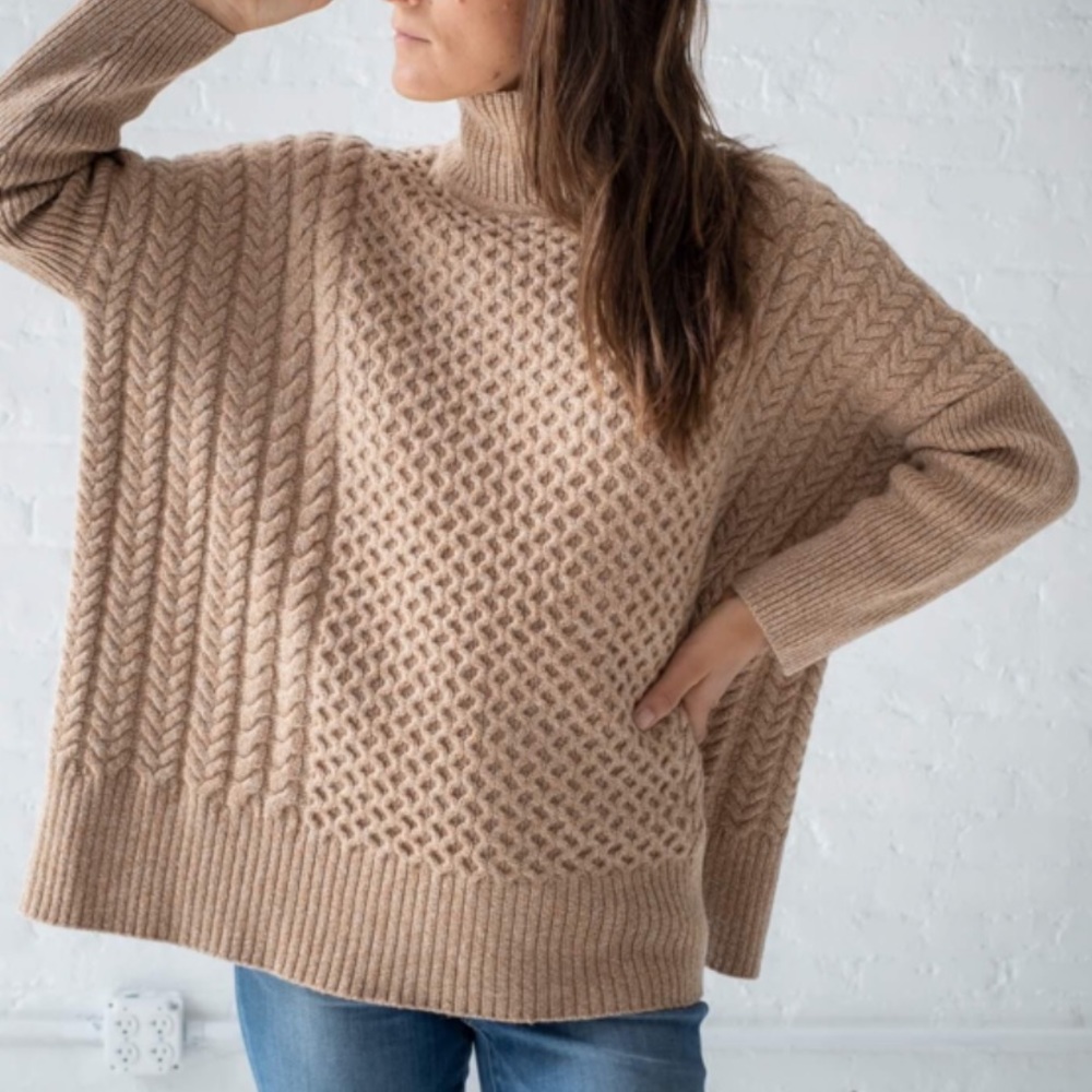 Ayr le square sweater in Overnight Oats